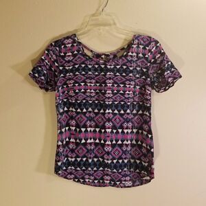 Copper Key printed short sleeve top
